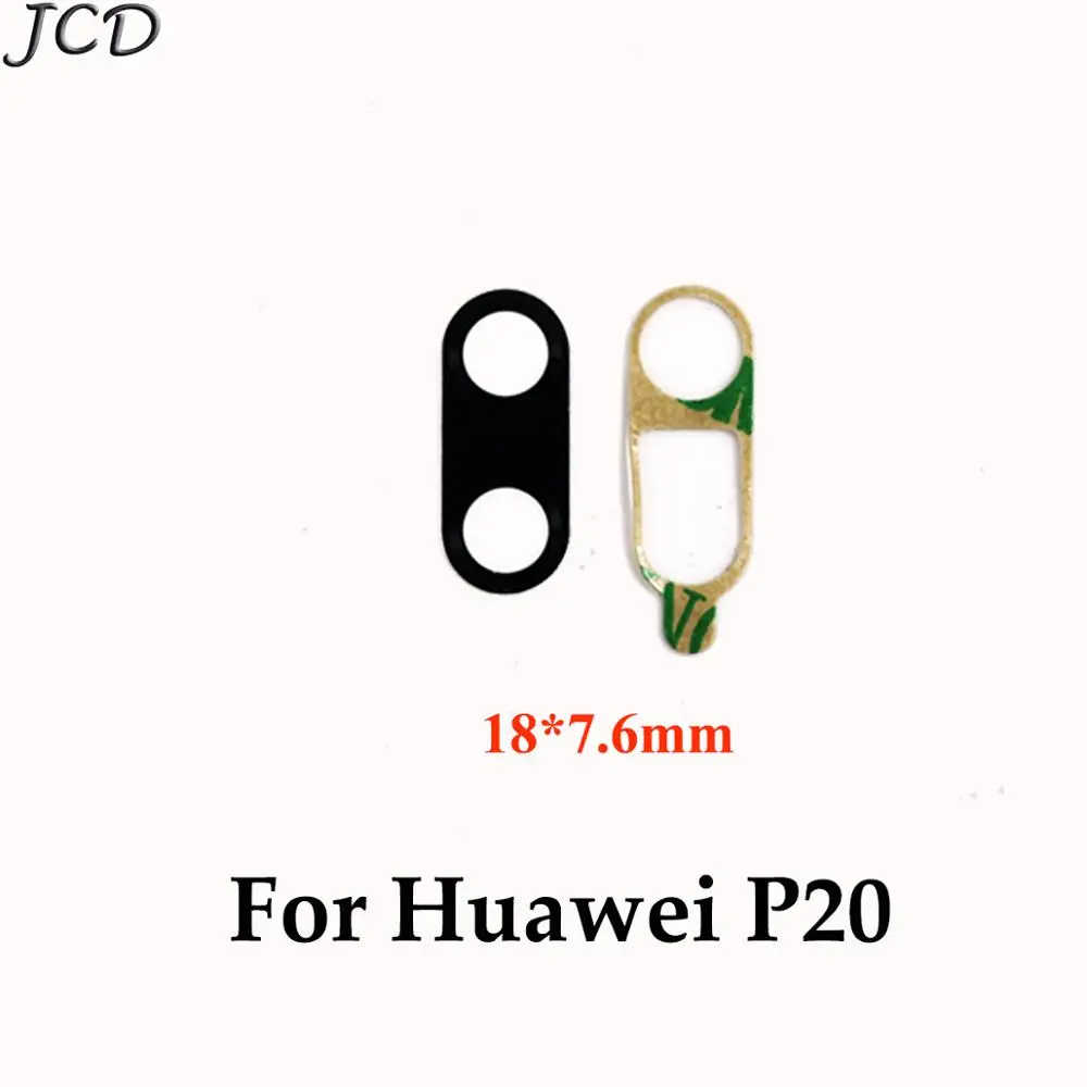 JCD задняя крышка Верхнее стекло для huawei Ascend P8 Lite P7 P9 P10 Plus P20 Pro камера вспышка объектив Запчасти для ремонта жилья с клеем