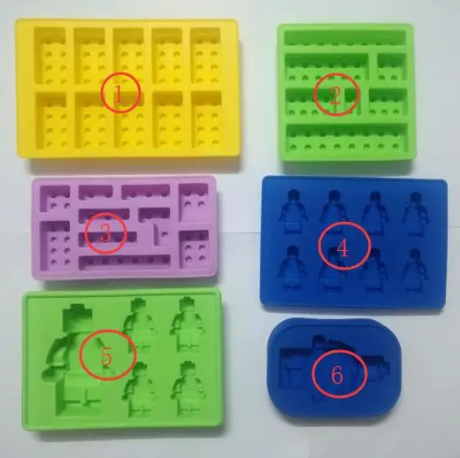 

Cake Tools Holes Lego Mini Figure Robot Ice Cube Tray Mold Chocolate Cake Jelly Jello Silicone Mold Fondant Mould