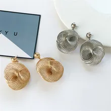 Мода, темперамент, серьги в европейском и американском стиле, креативные весенние катушки, серьги, увеличенные серьги для пирсинга глаз, металл