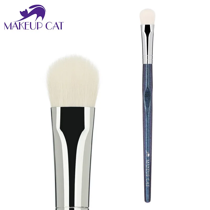 

Makeup Cat Large Fluff Brush Shader Brush Even on Powder Eyes Shadow Brushes Profession Home Make Up Tools Goat Hair XK13