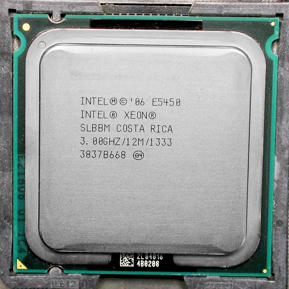 

E5450 Processor INTEL XEON E5450 SLBBM SLANQ CPU (3.0GHz/12MB/1333MHz/Quad Core)close to LGA775 Q9650 work on 775 motherboard
