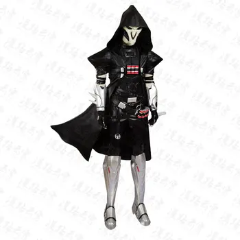 

OW Reaper Gabriel Reyes CUSTOM SIZE Uniforms Cosplay Costume Free Shipping + Mask