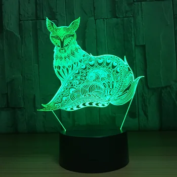 

7 Color animal 3D lamp touch visual light acrylic gradient LED night light
