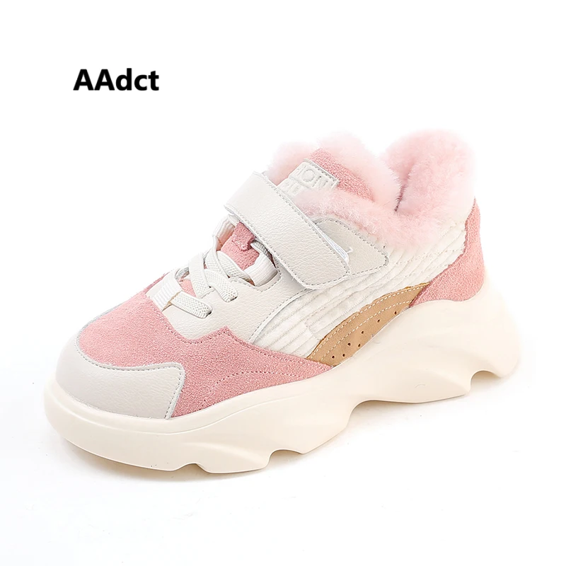 

AAdct winter new girls shoes cotton warm running sports children casual shoes fashion 2018 Brand kids shoes for girls