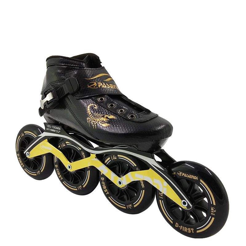 2018 جديد وصول pasendi ألياف الكربون مضمنة سرعة التزلج أحذية تزلج أحذية التزلج الطفل الكبار النساء الرجال حذاء المهنة