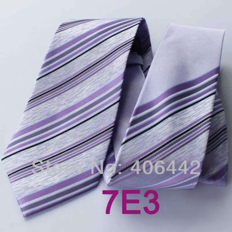 Coachella Для мужчин галстуки дизайн Сирень Узел Контрастность Фиолетовый Stripes Тканые Средства ухода за кожей шеи галстук формальный Средства ухода за кожей шеи галстук, чтобы соответствовать рубашки платья свадебные