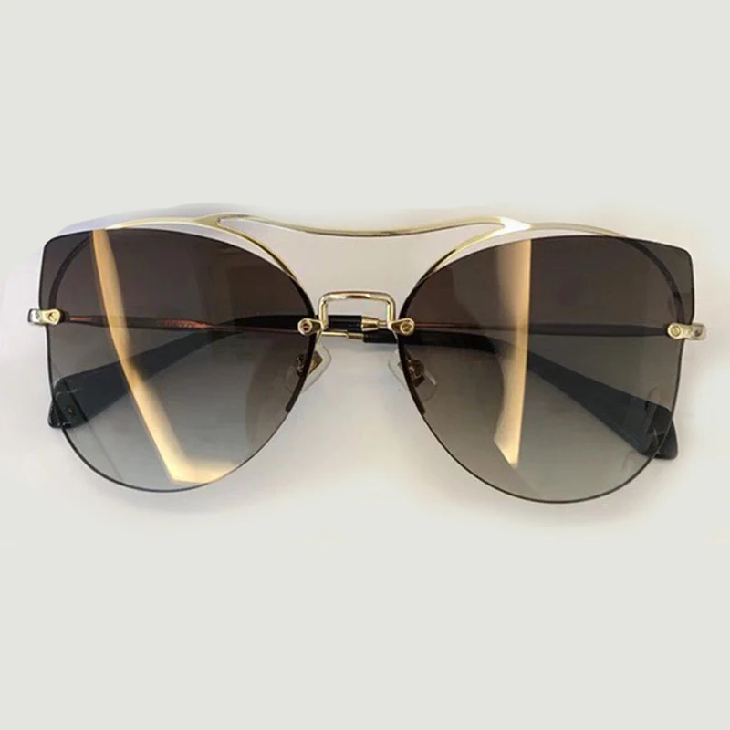 

2018 New Fashion Women Sunglasses with Packing Box Oculos De Sol Feminino Vintage Fashion Sun Glasses Gradient Lens UV400