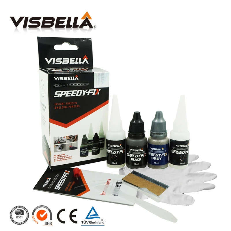 Visbella DIY Speedy порошок клей Пластик ремонт заполнитель древесины клей-герметик профессиональный клей быстрого Медь Резина