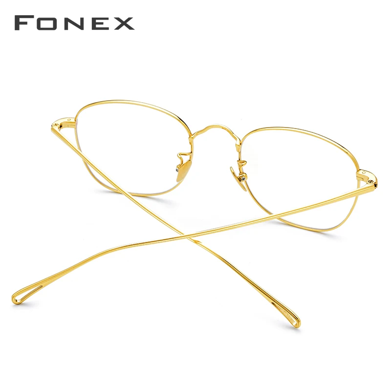 FONEX Pure B титановые очки, оправа для женщин, ультралегкие ретро очки по рецепту, мужские очки, очки для близорукости, оптические очки 887