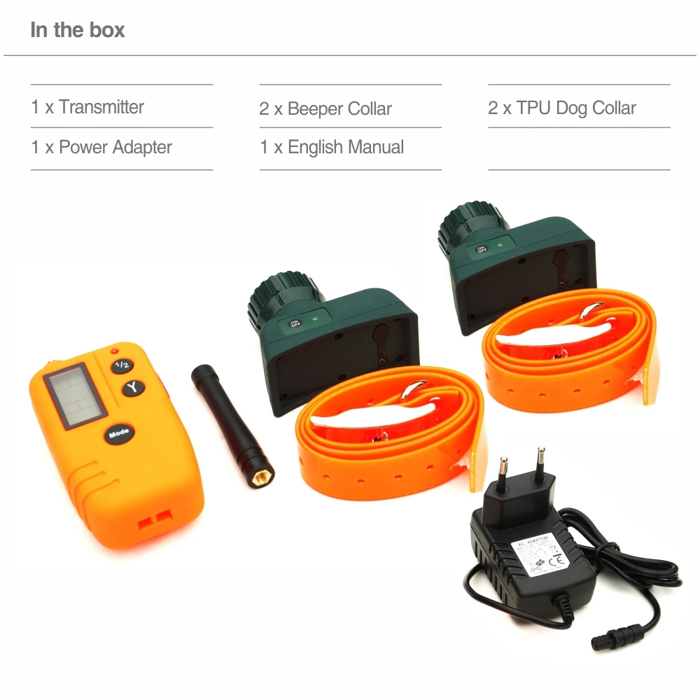 

Hunting Dog Beeper Collar for 2 Dogs with Beeper Dog Electronic Controller 500M Rechargeable Waterproof Pet Training Collar