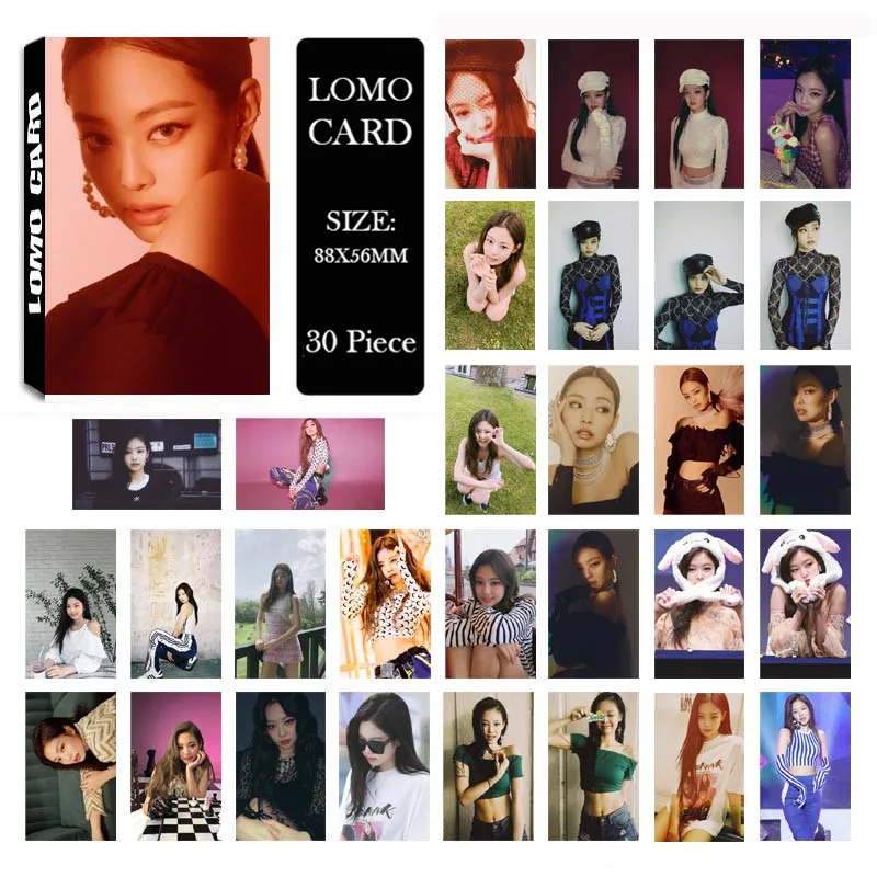 

Youpop KPOP BLACKPINK SQUARE UP Album LOMO Cards JENNIE Self Made Paper Photo Card Photocard LK590