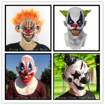 

Free Shipping Mascara Halloween Party Cosplay Scary Clown Mask Movie Full Head Mask Horror Costume Joker Mask Theater Prop toys