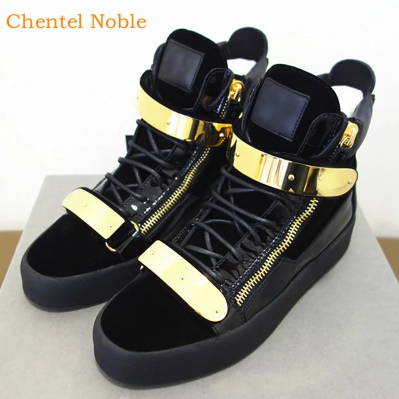 

Brand Male Comfortable Suede Leather Metal Men Casual Shoes Party Dress Shoes Men Flats Lace-Up Sneakers Black Color Big Size