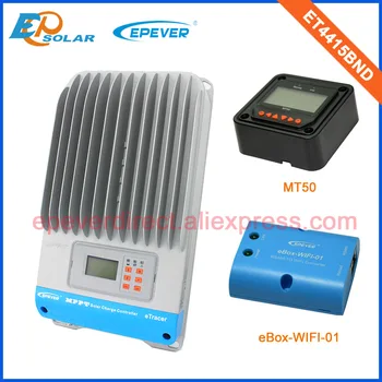 

ET4415BND 45A 45amp 12v/24v/36v/48v auto work solar panel regulators wifi function BOX and MT50 remote meter