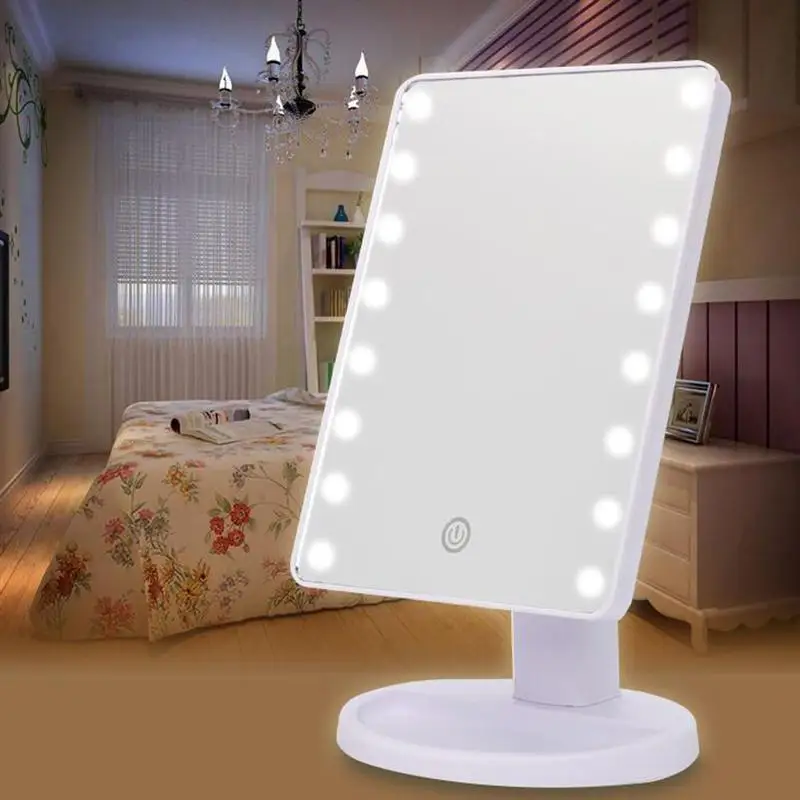 الأزياء ماكياج الغرور مرآة التجميل المحمولة المدمجة مرآة جيب مع 16 LED أضواء الأزياء ماكياج الغرور مرآة التجميل المحمولة المدمجة مرآة جيب مع 16 LED أضواء