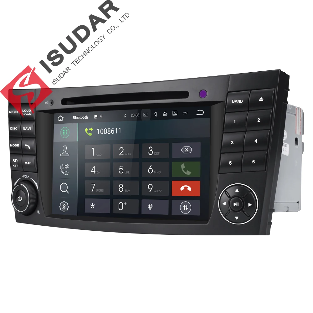 Isudar Штатня Автомагнитола Навигация 2 Din с Сенсорным 8 Дюймовым Экраном на Android 8.1.0