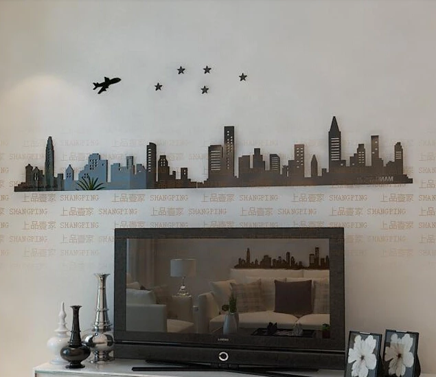 

New arrival City Lights Crystal three-dimensional wall stickers Romantic living room tv wall sofa wall 3D stickers Airplane