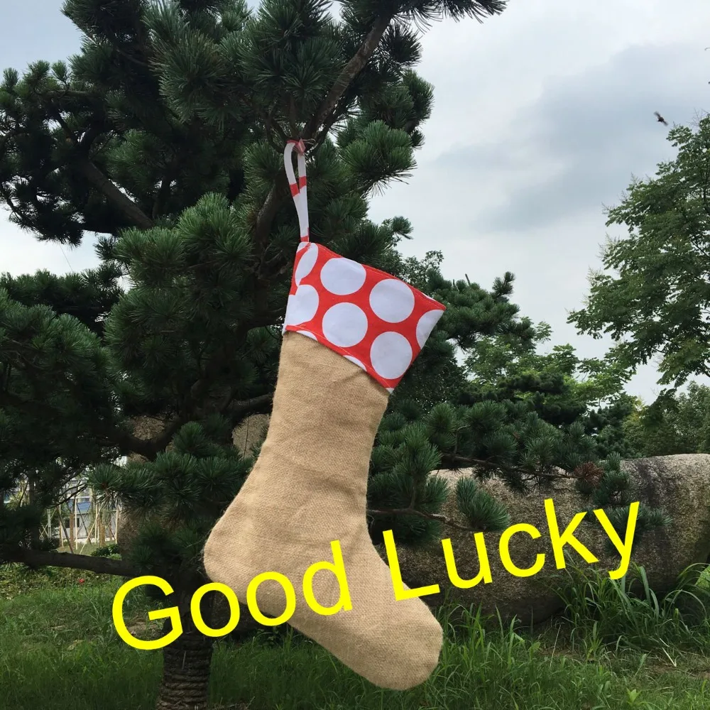 burlap Christmas stocking (2)
