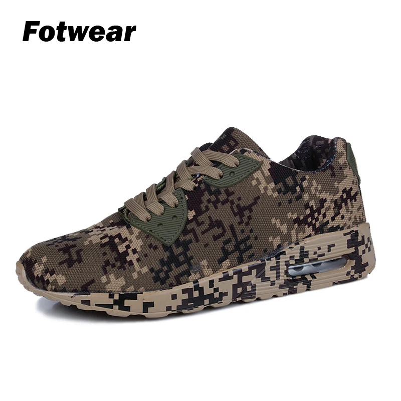 

Fotwear Men Sneakers Men casual shoes Camouflage color Fashion Outdoor style Lace-up fastening Padded for comfort Good traction