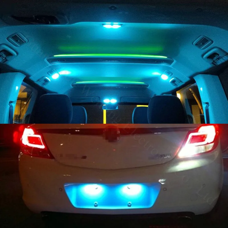 WLJH 7x чистый белый лед синяя лампочка 2835 SMD; Автомобильные светодиоды Интерьер Свет пакет для Honda CIVIC Sedan EX Hatch SI 2001-2005