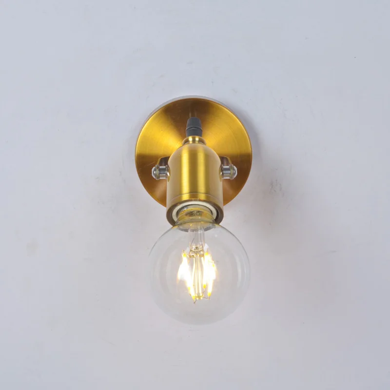 Vintage Gold Wall Lamp Bedroom Loft Adjustable Wall sconce Bedside Wall Light Ceramic Lamp Holder Industrial Wall Mount Light (13)