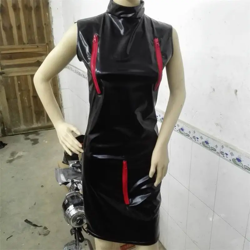 2017 New Arrival High Quality Woman Dress Super Y Black Pvc 2017 New Arrival High Quality Woman Dress Super Y Black Pvc Leather Like Short In Dresses From Women S Clothing Accessories On