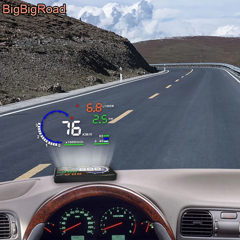 BigBigRoad для Mitsubishi Montero Mirage Triton Pajero Sport ASX Lancer L200 автомобильный HUD Дисплей лобовое стекло проектор