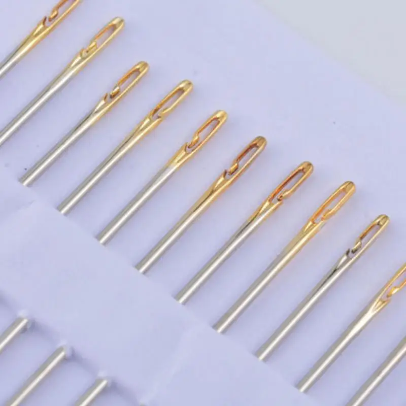 

12pcs per set Thick Big Eye Sewing Self-Threading Needles DIY Embroidery Hand Sewing high quality