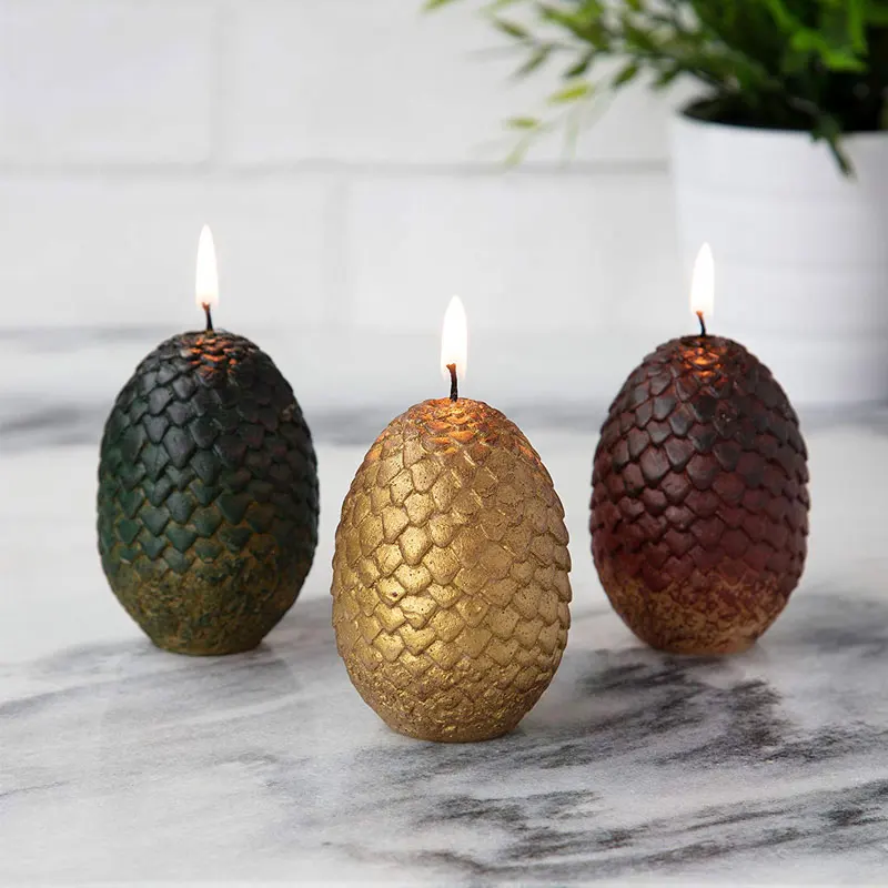 

game of thrones figure 3pcs/set Game of Thrones Daenerys Dragon Egg Candles Figure Model Toys