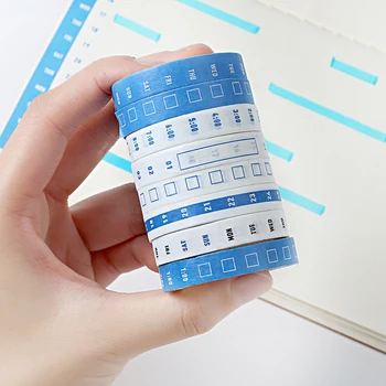 

Fromthenon Date Weekly Todo Time Line Masking Tape Set Planner Decorative Tapes Notebook And Journals Accessories Stationery
