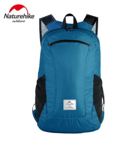 NatureHike открытый складной Ультра-светильник водонепроницаемый 30D рюкзаки износостойкие путешествия Кемпинг Туризм Рюкзаки Сумка - Цвет: Blue lake