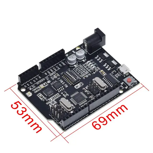 UNO+WiFi R3 ATmega328P+ESP8266 (32Mb memory) USB-TTL CH340G For Arduino Uno, NodeMCU, WeMos ESP8266 One New Arrival - Image 2