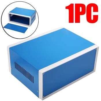 

250*190*110mm Blue Metal Electronic Enclosures DIY Project Switch Junction Box Electronic Project Case for Flat head M3 Tools