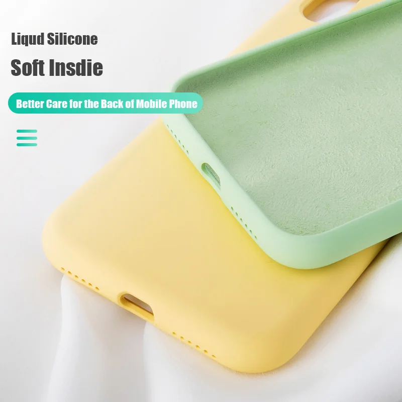 

Liquid Silicone Case For iphone XR XS Max X Case Soft Back Cover For iphone 7 Plus 6s 6 Plus 8 6sPlus Cases Luxury Summer TPU