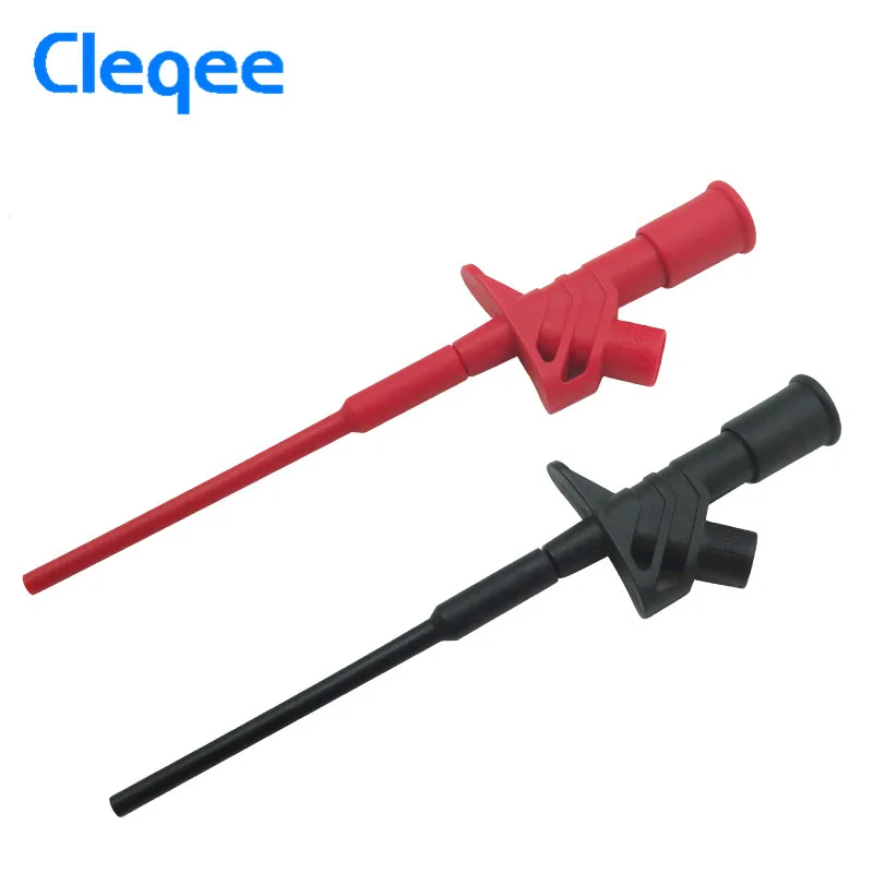 

Cleqee P5004 2PCS/Set Insulated Quick Test Hook Clip 1000V 10A High Voltage Flexible Testing Probe Instrument Accessories