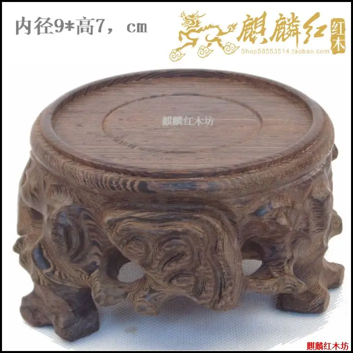 

Kylin rosewood handicraft teapot jade stone carving & woodcarving decoration wood Ganoderma base chicken head