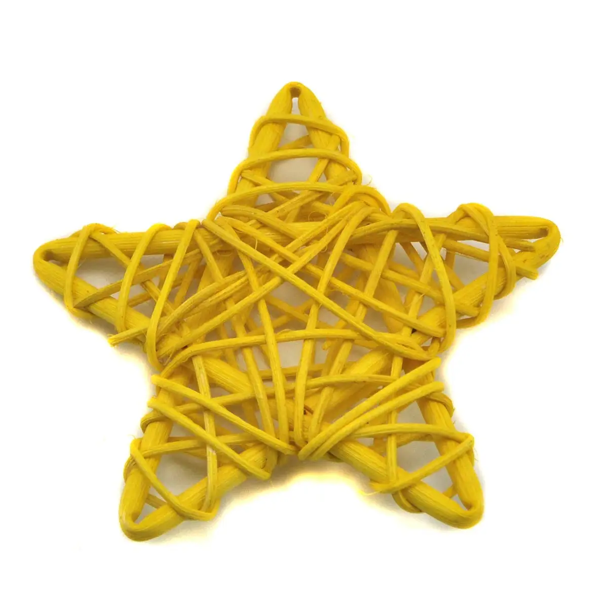 1pcs Multiple Color Wicker Rattan Star Decorative Natural Spheres Craft DIY, Wedding Decoration, Christmas Tree, House Ornaments - Цвет: yellow