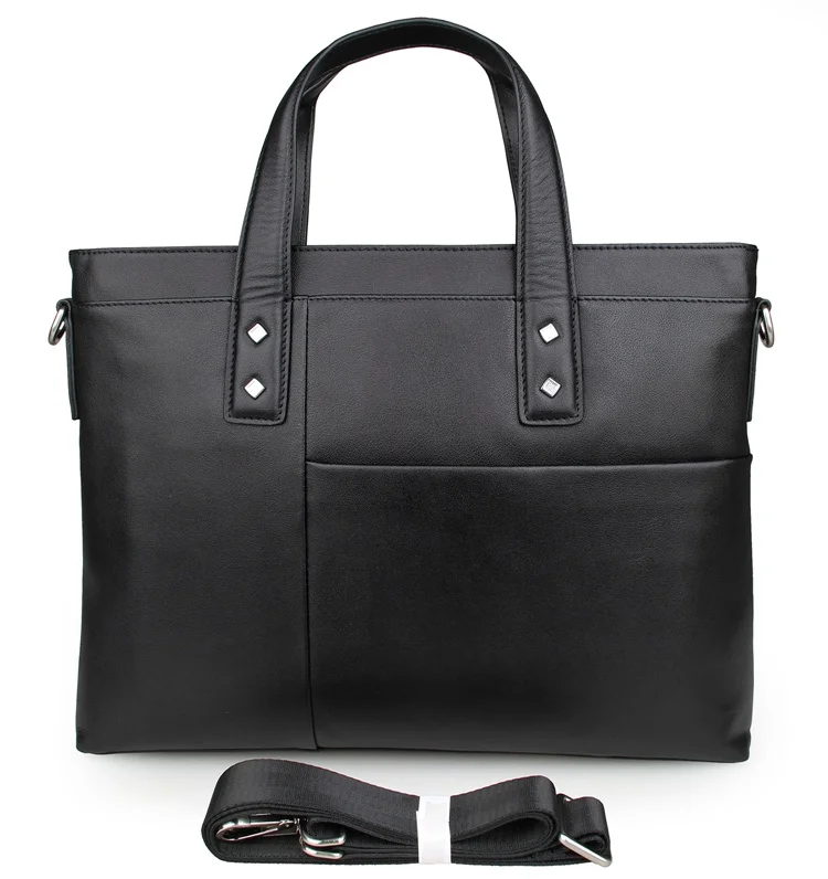

Fashion Toy layer Genuine Leather Men's Briefcase Handbag For Business Men 7329A