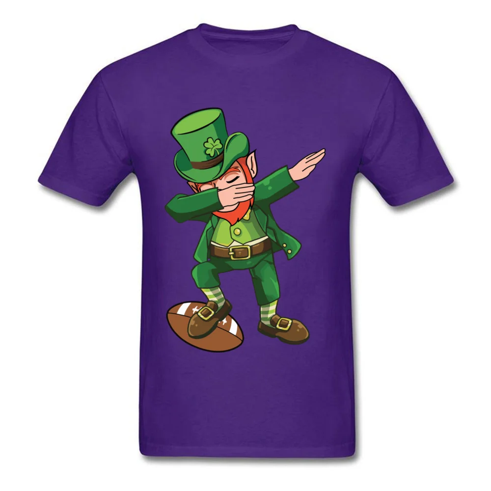 Dabbing Ireland Leprechaun футболка легенда о Зельде смешные игры футболки мужские ругби День Святого Патрика лучший подарок футболка Мультфильм - Цвет: Фиолетовый