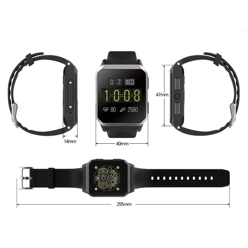

3G smartwatch android KW06 smart watch WIFI GSM WCDMA IP68 waterproof g-sensor with nano sim card slot 30w camera Android 5.1
