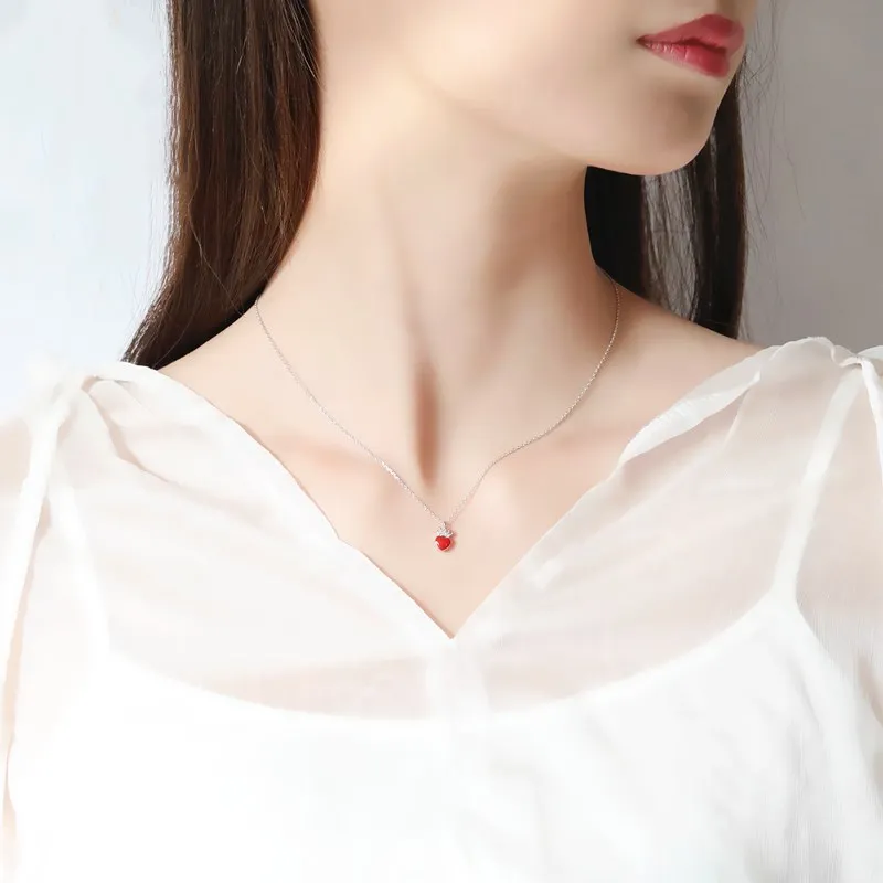 

925 Sterling Silver Necklace For Women Crown Shape Pendant Necklace Gift Ethnic Bohemian Choker Necklace Drop Shipping