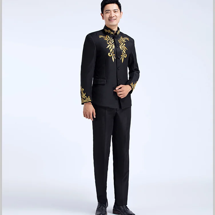 2018 trendy male version of stage collar performance costumes08