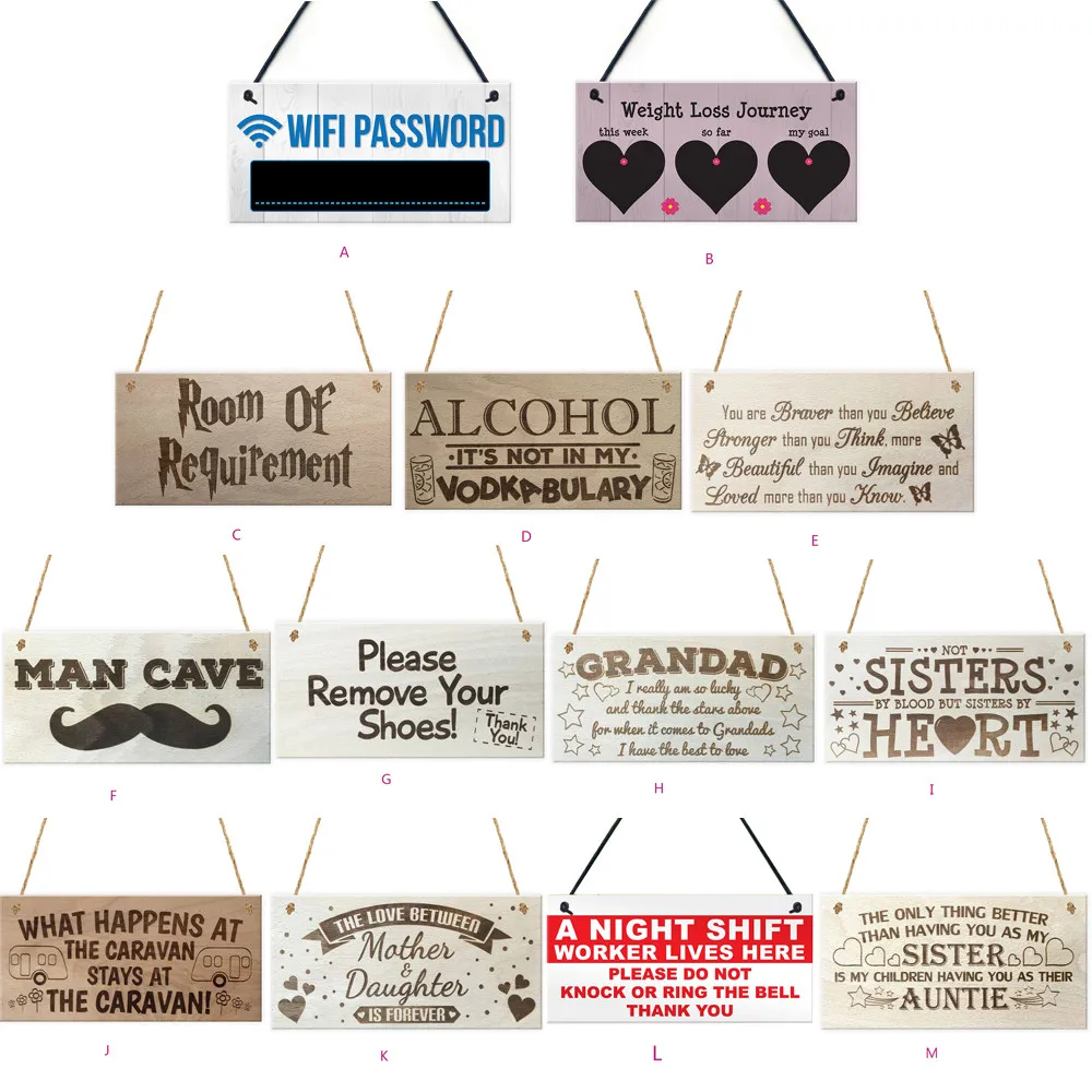 

wood sign Plaque Pendant Familyplaque vintage Sign Wine Tags Decor psv eindhoven plaque en métal vintage