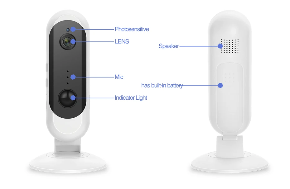 1080P HD камера батарея 2,4G WiFi домофон Открытый водонепроницаемый беспроводной IP камера Домашняя безопасность H.265 2MP CCTV камера