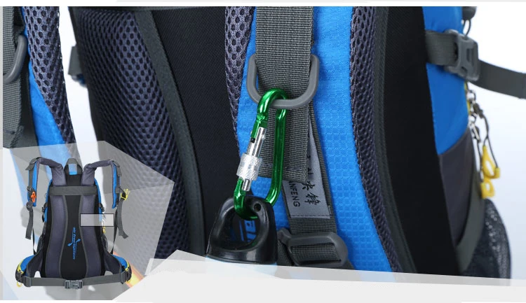 Mochilas à Prova Bolsa de Montanhismo ao ar Livre Mochila Viagem Escalada Dwaterproof Água Náilon Acampamento Caminhadas 40l 23 High Quality Esporte e Lazer