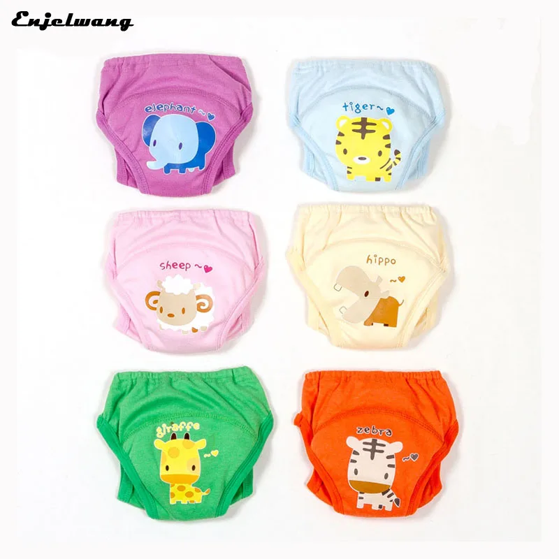 

Reusable Leakage-proof Cotton Kids Baby Potty Training Pants Waterproof Underwear Infant Briefs Cloth Nappy Panties (4pcs)