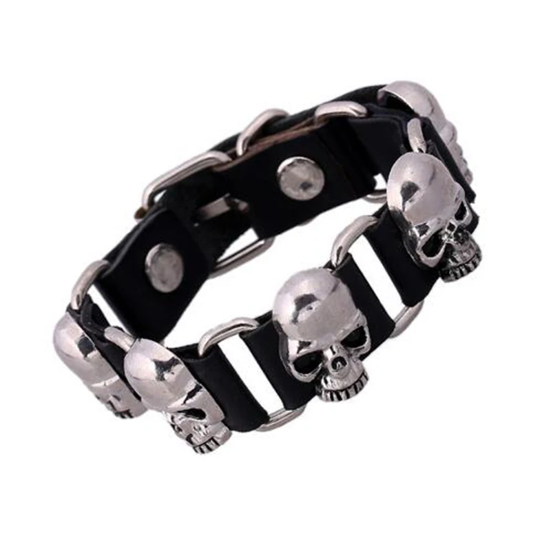 

2017 Vintage Black Color Leather Bracelet Real Leather Blank Cuff Wide Genuine Leather Bracelets Mens Womens Jewelry