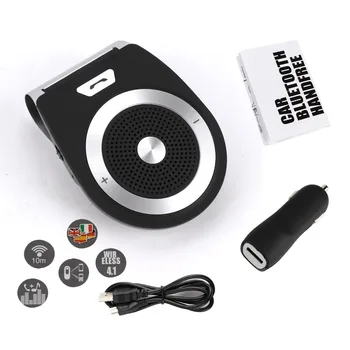 

TAIHONGYU Universal Bluetooth Handsfree Noise Cancelling Bluetooth Receiver Car Speakerphone Multipoint Clip Car Kit ES Ship