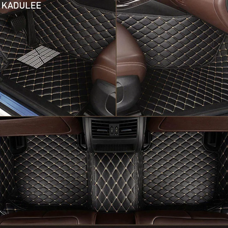 KADULEE car floor mats for Opel All Models Astra h j g mokka insignia Cascada corsa adam ampera Andhra zafira Car-styling - Название цвета: black with white