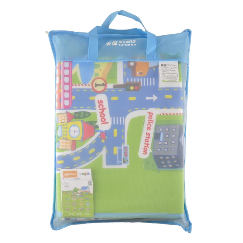 Play Mat Baby Crawling mat Town City Traffic EVA Children's Play Mat Carpet for Baby Waterproof Game Rug Carpet Green Road funny